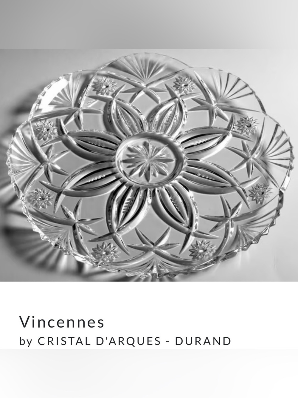 Cristal d'Arques Durand Collection- 13” Crystal Platter